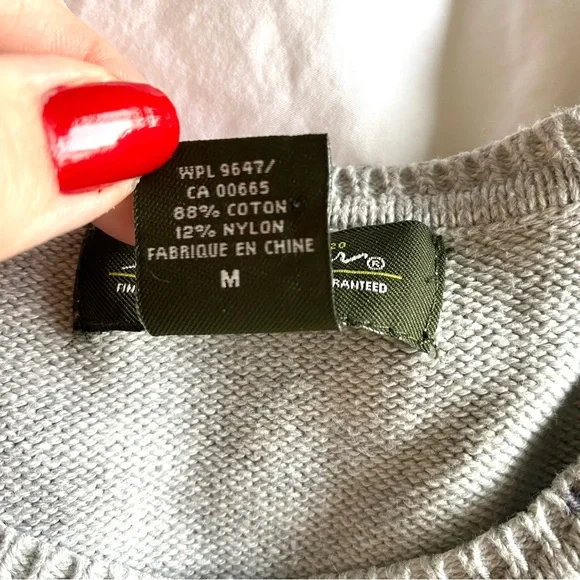 EDDIE BAUER Snowflake Cardigan Sweater M - Picture 7 of 8